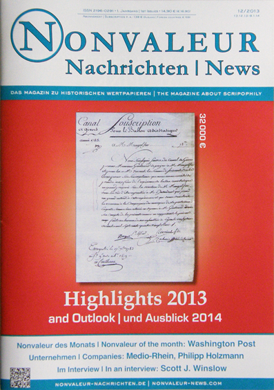 Nonvaleur Nachrichten News no. 12 2013